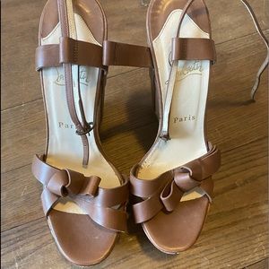 Christian lou wedge sandals size 38